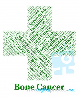 Bone Cancer Represents Poor Health And Afflictions Stock Image