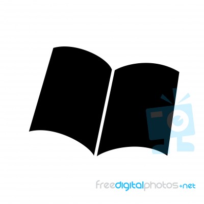 Book Icon On White Background -  Iconic Design Stock Image