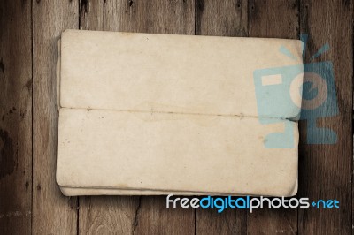 Book On Wood Backdrop Stock Image