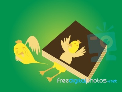 Book Sandwich Duck Stock Image