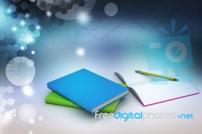 Books And Pencil, Education Concept Stock Image