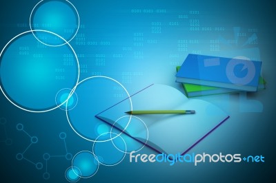 Books And Pencil, Education Concept Stock Image