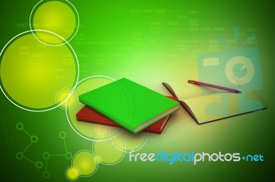 Books And Pencil, Education Concept Stock Image