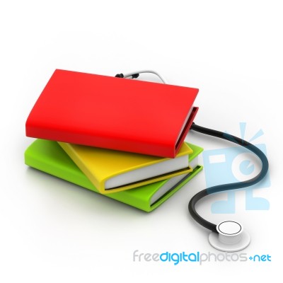 Books And Stethoscope Stock Image