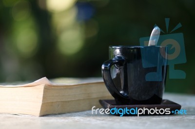 
Books, Telephone, Sunny, Morning Stock Photo