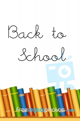 Books With Back To School Text Stock Image