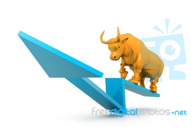 Boom Bull Graph Stock Image