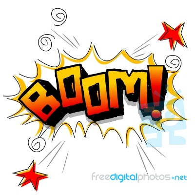 Boom With Stars Stock Image