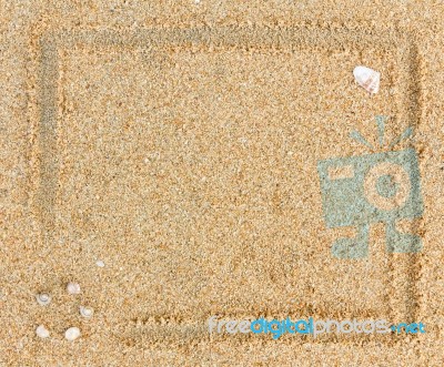 Border Sand As Background Stock Photo