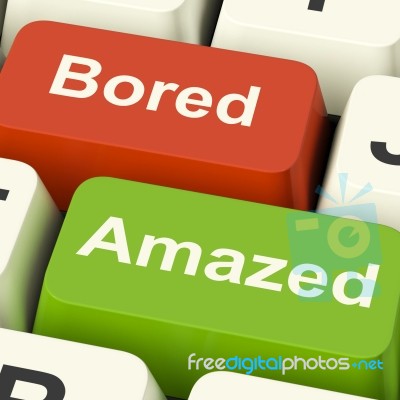 Bored Amazed Keys Shows Boredom Or Amaze Reaction Stock Image