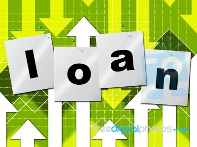 Borrow Loans Means Funding Borrows And Borrowing Stock Image