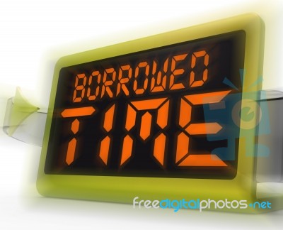 Borrowed Time Digital Clock Shows Terminal Illness And Life Expe… Stock Image