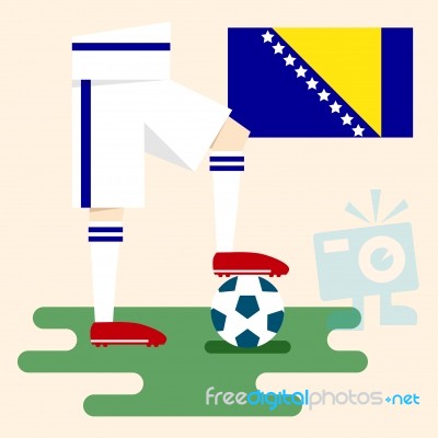 Bosnia And Herzegovina National Soccer Kits Stock Image