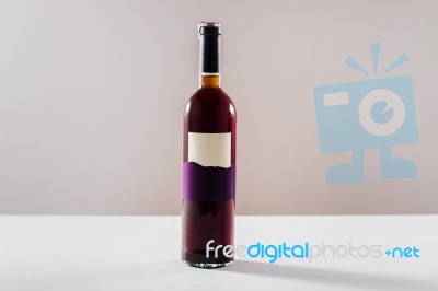 Bottle Of Red Wine Stock Photo