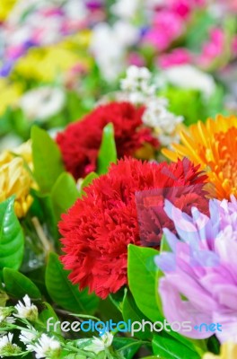 Bouquet Of Colorful Flowers Stock Photo