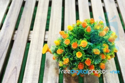 Bouquet Of Tiny Orange Flowers Stock Photo