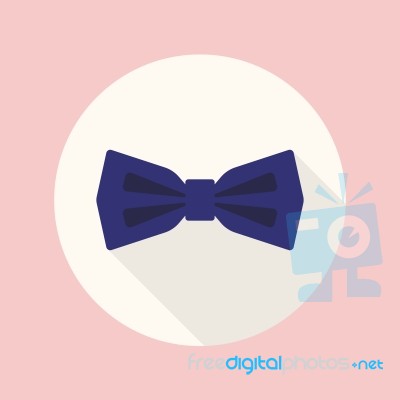 Bow Tie Flat Icon Stock Image