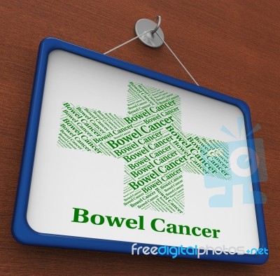 Bowel Cancer Represents Ill Health And Afflictions Stock Image