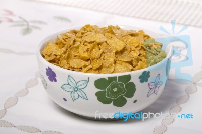 Bowl Of Cereals Stock Photo