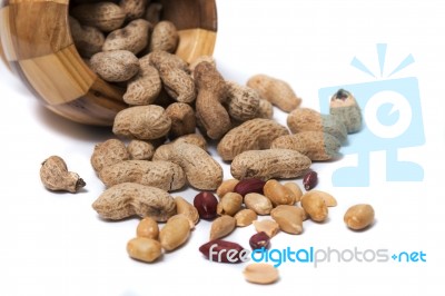 Bowl Of Peanuts Stock Photo