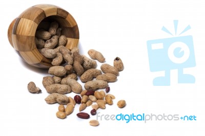 Bowl Of Peanuts Stock Photo