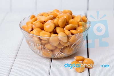 Bowl Of Tasty Lupin Beans Stock Photo