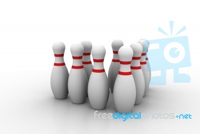 Bowling Strike  Stock Image