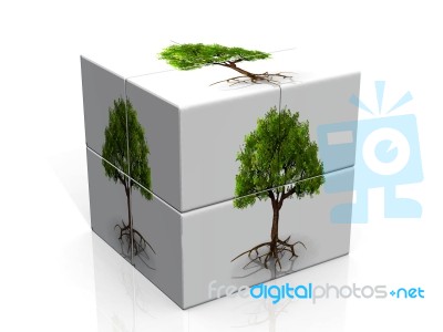 Box And Trees Stock Image