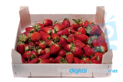 Box Of Strawberries Stock Photo