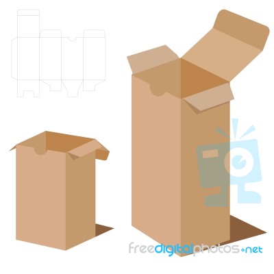 Box Packaging Design. Brown Box Packaging Stock Image