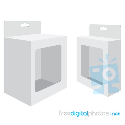 Box Packaging Design. Packaging Box For White Paper Isolated On White Background Stock Image