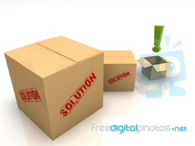 Box Solution Stock Image