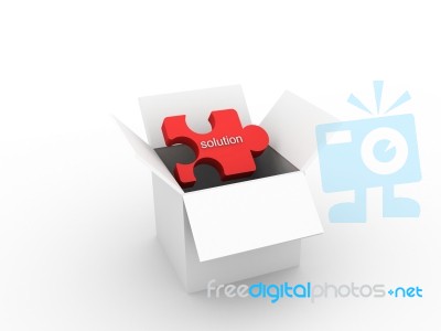 Box Solution Stock Image