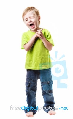 Boy Shouting Stock Photo