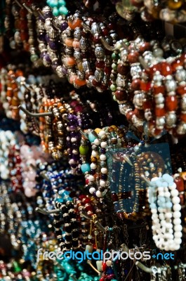 Bracelets On Sales Display Stock Photo