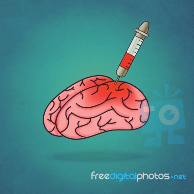 Brain Injection Stock Image