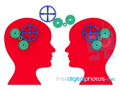 Brain Think Represents Consider Thinking And Contemplate Stock Image