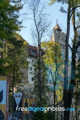 Bran, Transylvania/romania - September 20 : Exterior View Of Dra… Stock Photo