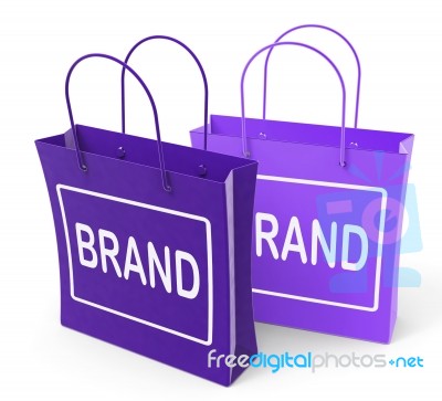 Brand Bags Show Branding Product Label Or Trademark Stock Image