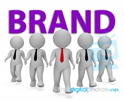 Brand Businessmen Indicates Company Identity 3d Rendering Stock Image