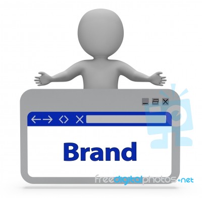 Brand Label Indicates Company Identity 3d Rendering Stock Image