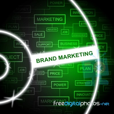 Brand Marketing Represents Email Lists And Branded Stock Image