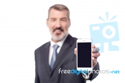 Brand New Cellphone Is Out For Sale, Buy Now! Stock Photo