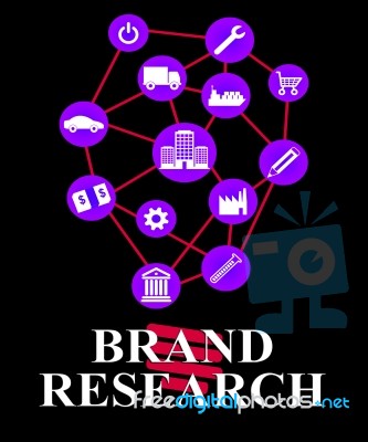 Brand Research Indicates Company Identity Study And Analysis Stock Image