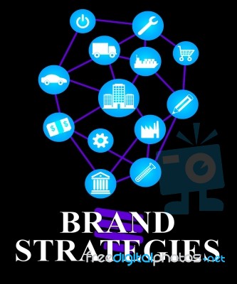 Brand Strategies Means Strategic Company Product Plan Stock Image