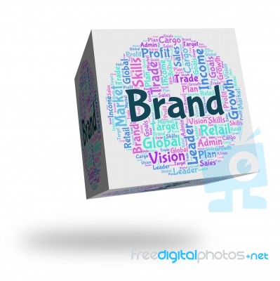 Brand Word Means Company Identity And Branded Stock Image