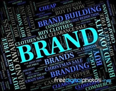 Brand Word Shows Company Identity And Branded Stock Image