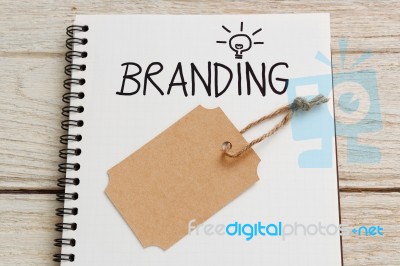 Branding Idea With Brand Tag Stock Photo