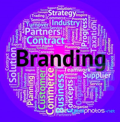 Branding Word Shows Company Identity And Branded Stock Image