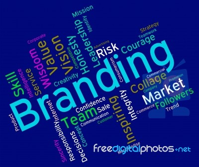 Branding Words Shows Company Identity And Branded Stock Image